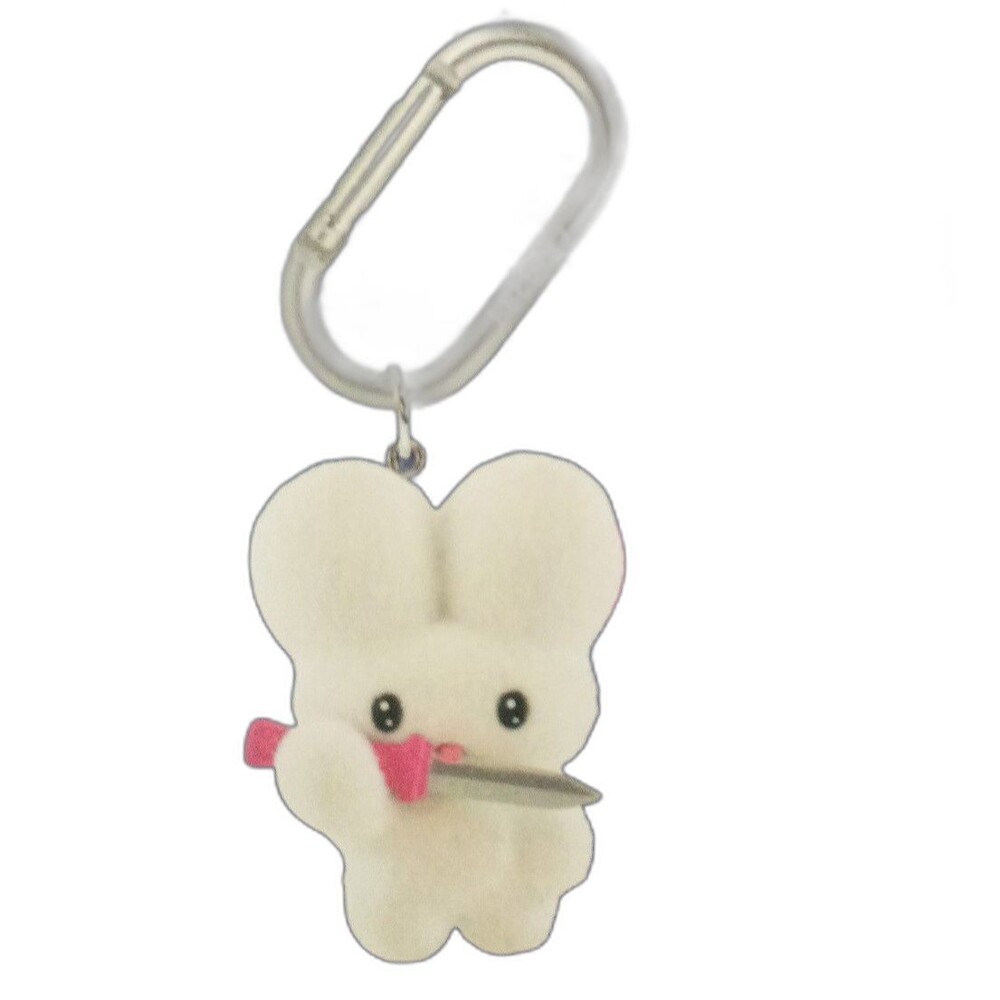 Beco+81 White Bunny keychain